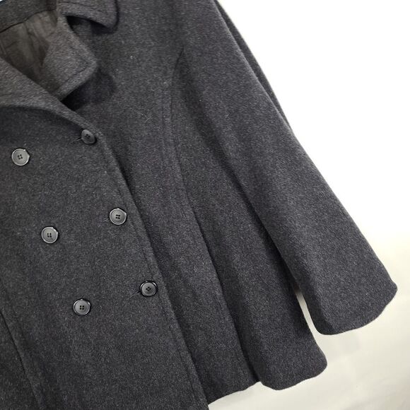 Forecaster Vintage Black Double Breasted Pea Coat - Picture 3 of 7